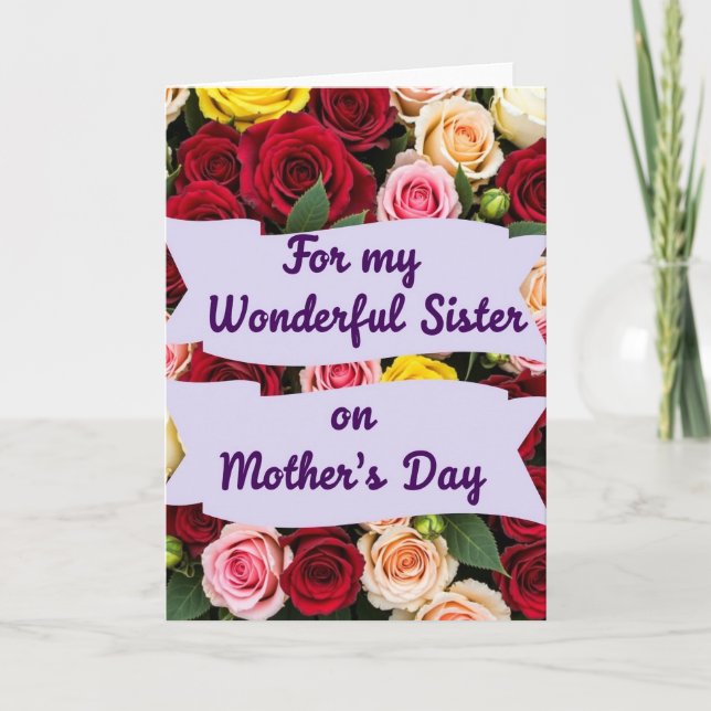 Lavish Sister Day Bloom Card (Front)