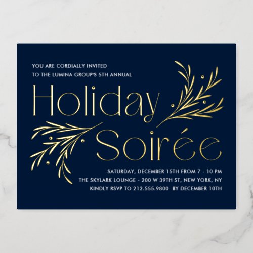 Lavish Soire Foil Holiday Invitation Postcard