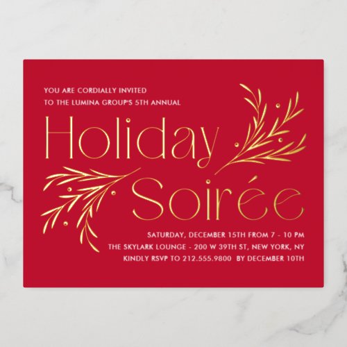Lavish Soire Foil Holiday Invitation Postcard