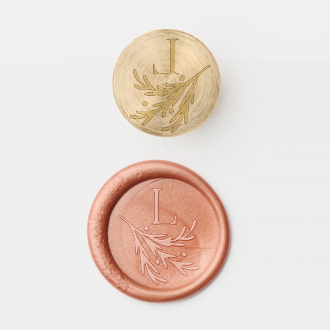 Lavish Soiree Monogram Holiday Christmas Wedding Wax Seal Stamp (Stamped)