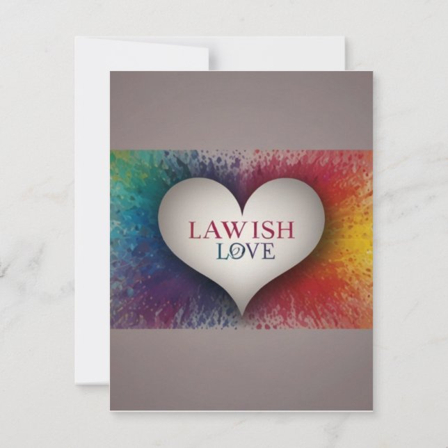 Lavish Your Love  Note Card (Back)