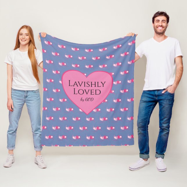 LAVISHLY LOVED Christian Fleece Blanket (In Situ)