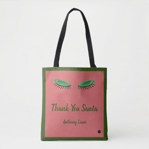 Lavishly On Christmas Eyes Thank You Santa Gift Tote Bag