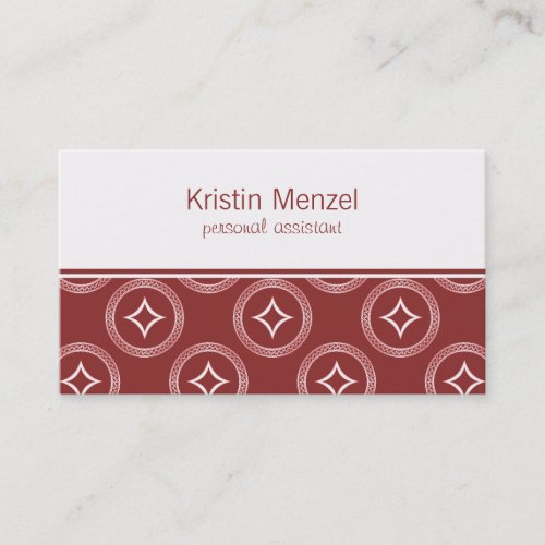 Lavishly Romantic Business Card, Maroon