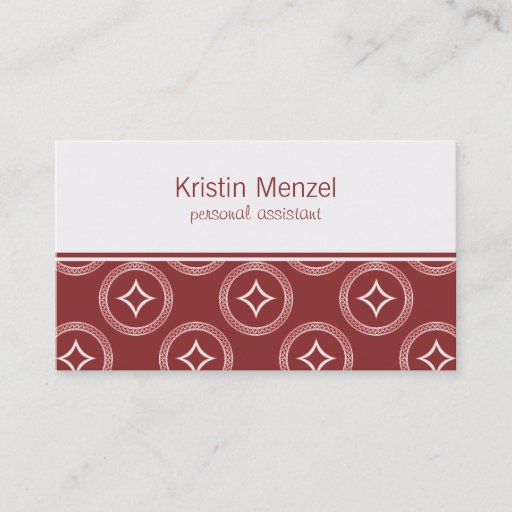 Customizable Lavishly Romantic Business Card, Maroon
