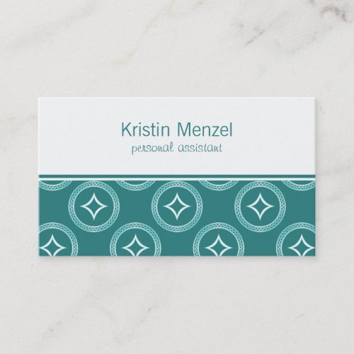 Lavishly Romantic Business Card Teal Business Card