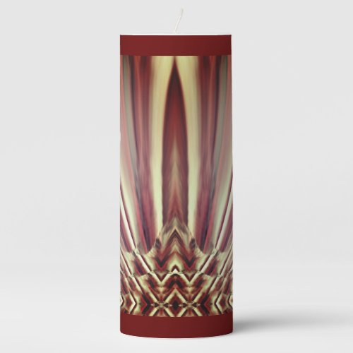 LavishlyOn Christmas Crown Holiday Red Gold Pillar Candle