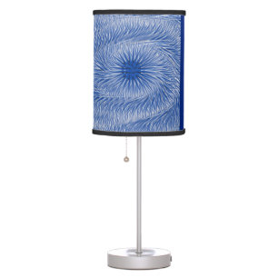 LavishlyOn Color Wash Faded Denim Blue God's Eye Table Lamp