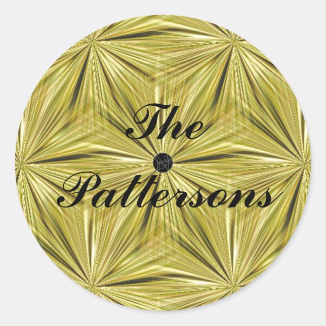 LavishlyOn Customizable Gold Diamond Cut Seal (Front)