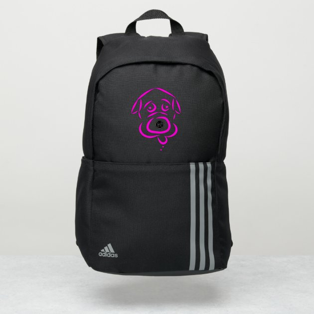 grey and pink adidas backpack