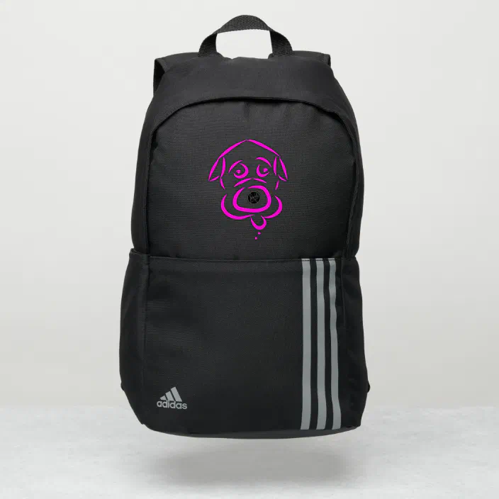 grey and pink adidas backpack