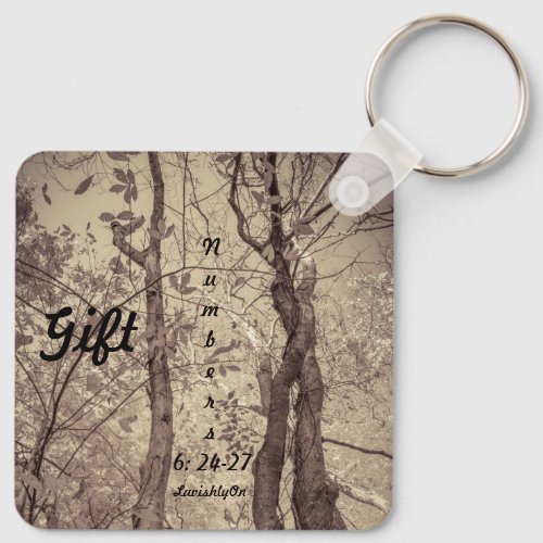 LavishlyOn Gift In Numbers 6 Entwined Trees Keychain