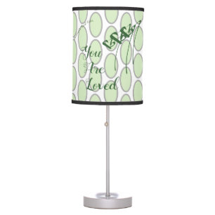 LavishlyOn Green You Are Loved Heart Notes Table L Table Lamp