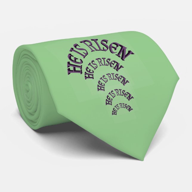 LavishlyOn He Is Risen Men's Easter Neck Tie (Rolled)