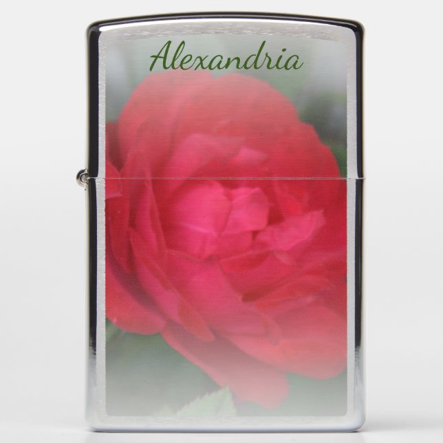 LavishlyOn Monogram  Faded Rose Zippo Lighter (Front)