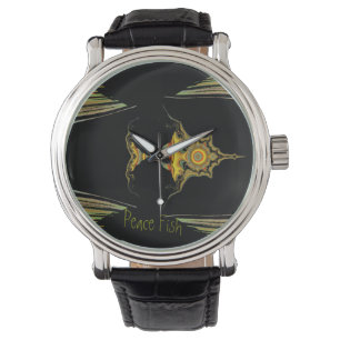 LavishlyOn Multi-Colored Peace Fish Watch