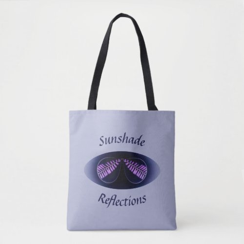 LavishlyOn Purple Sunglasses Palm Reflections  Tote Bag
