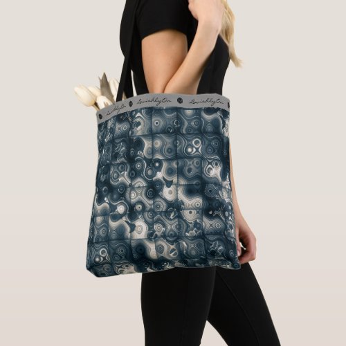 LavishlyOn Quilted Denim Tote Bag