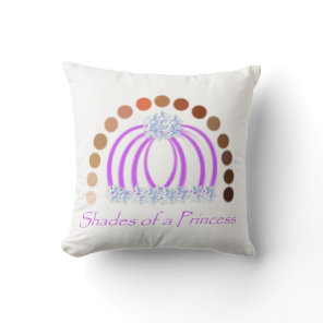 LavishlyOn Shades Of A Princess Make Up Rainbow  Throw Pillow