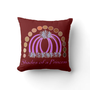 LavishlyOn Shades Of A Princess Make Up Rainbow  Throw Pillow