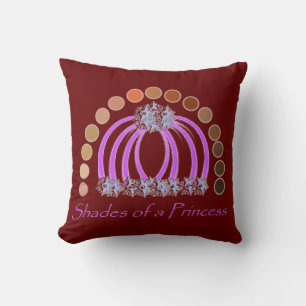 LavishlyOn Shades Of A Princess Make Up Rainbow Throw Pillow