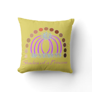 LavishlyOn Shades Of A Princess Make Up Rainbow  Throw Pillow