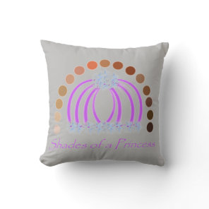LavishlyOn Shades Of A Princess Make Up Rainbow  Throw Pillow