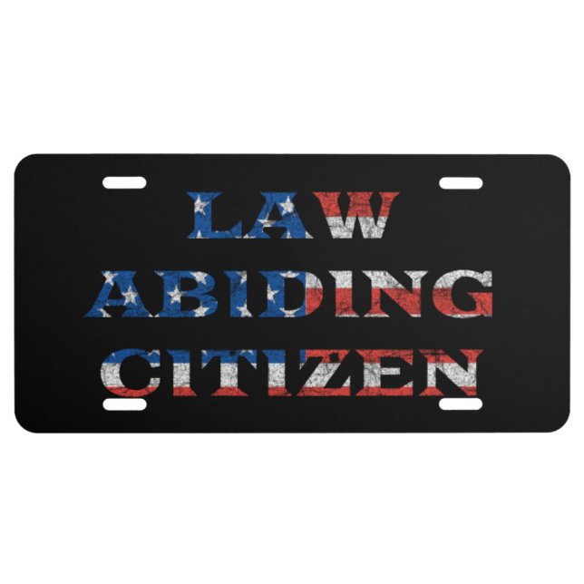 Law Abiding Citizen License Plate (Front)