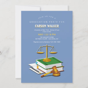 Law and Justice Graduation Party Invitation