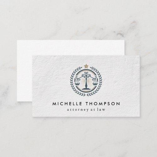 Law and Justice Logo Business Card