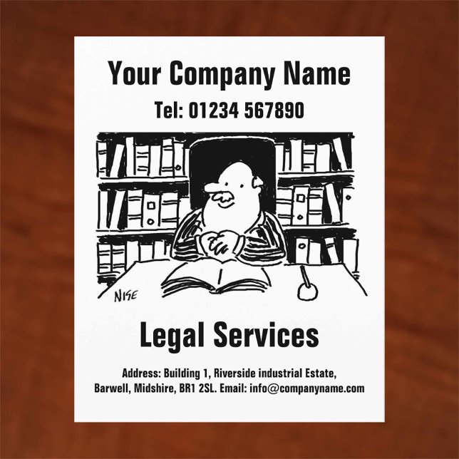 Law and Legal Services Cartoon Design Flyer (Creator Uploaded)