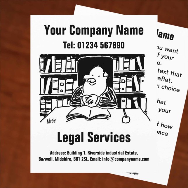 Law and Legal Services Cartoon Design Flyer (Creator Uploaded)