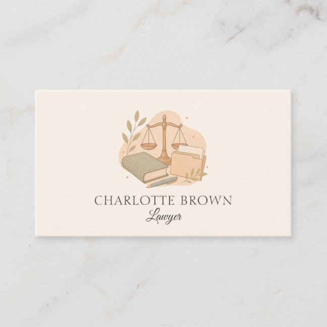 Law Attorney Legal Services Justice Court Business Card