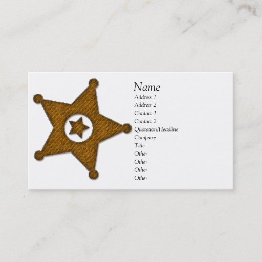Customizable Law Badge Business Card