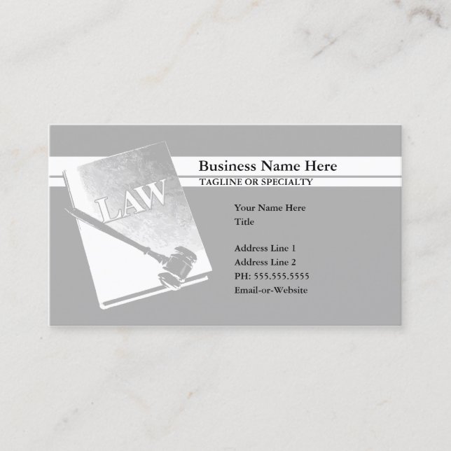 law book business card (Front)