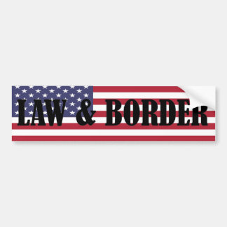 LAW & BORDER Bumper Sticker