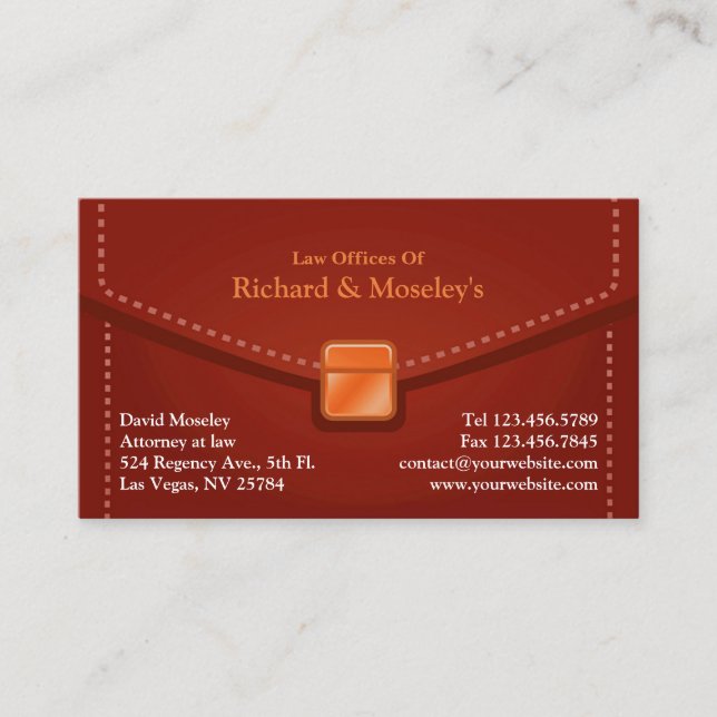 Law Briefcase Business Card (Front)