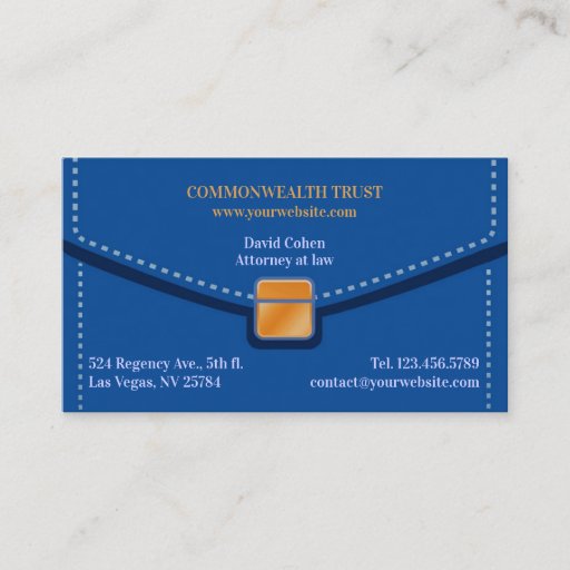 Customizable Professional Briefcase Business Card