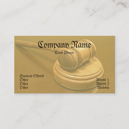 Customizable Law business card