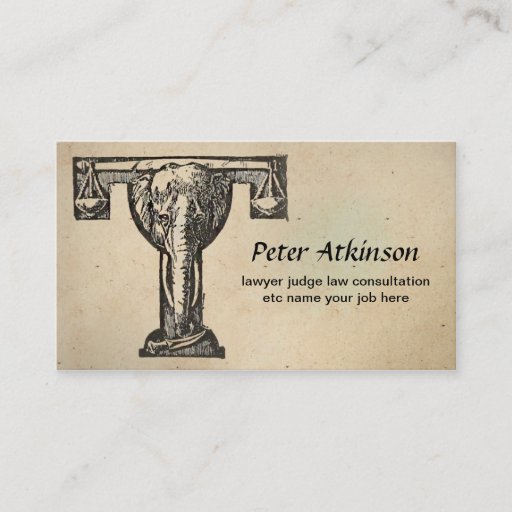 Customizable law business card