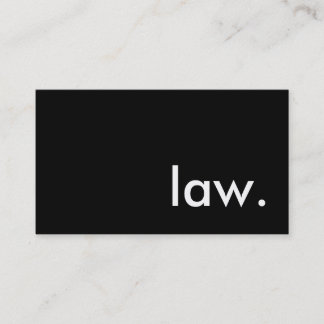 law. business card