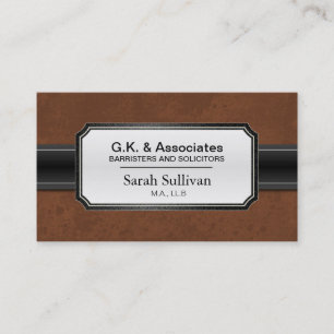 Law Business Card - Black Stylish Lawyer Attorney