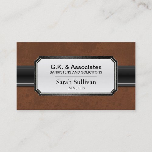 Law Business Card - Black Stylish Lawyer Attorney