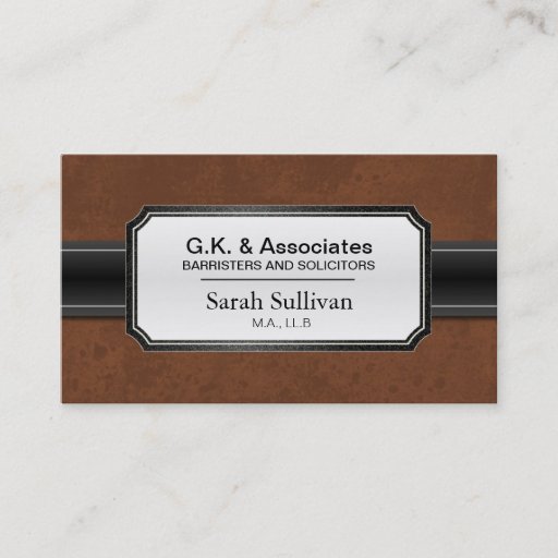 Customizable Law Business Card - Black Stylish Lawyer Attorney
