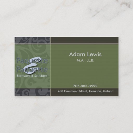Customizable Law Business Card - Logo