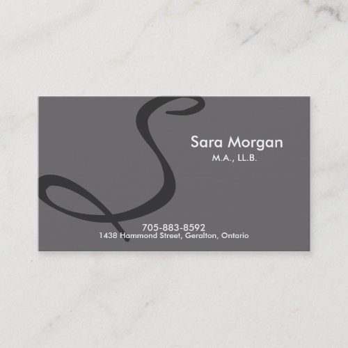 Law Business Card - Monogram
