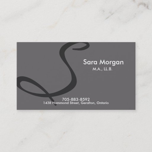 Customizable Law Business Card - Monogram