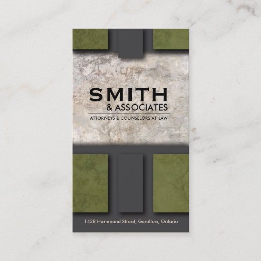 Customizable Law Business Card - Professional Rock Texture