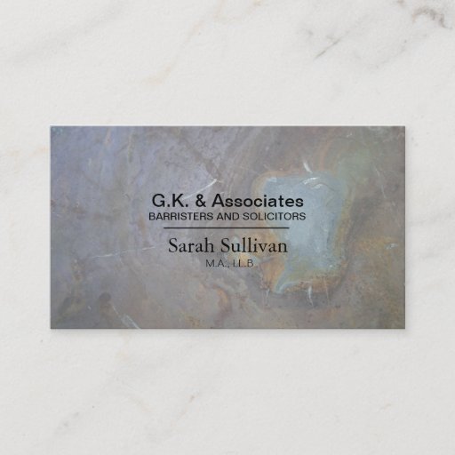 Customizable Law Business Card - Rock Texture Lawyer Attorney