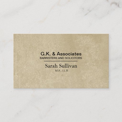 Customizable Law Business Card - Simple Texture Lawyer Attorney